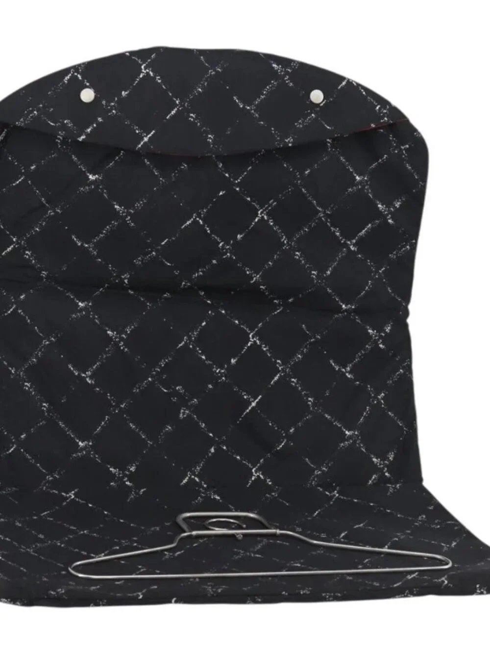 CHANEL Travel line Garment Cover Nylon Black CC Auth bs30653